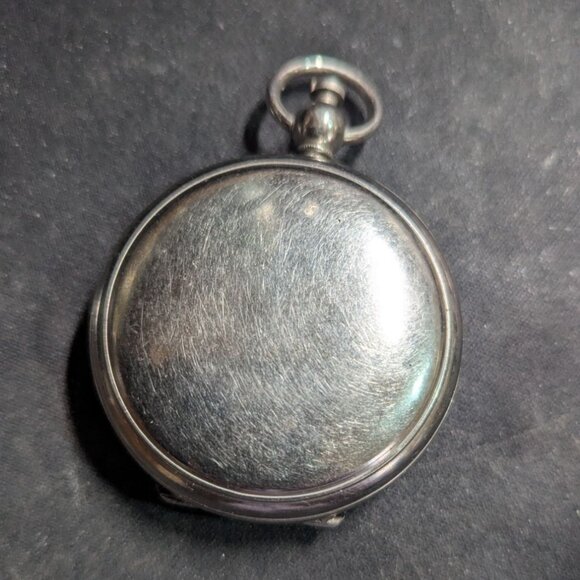 Antique Pocket Compass With Silver Look Case Made In France 2-Inch Diameter Pre- - Picture 4 of 6